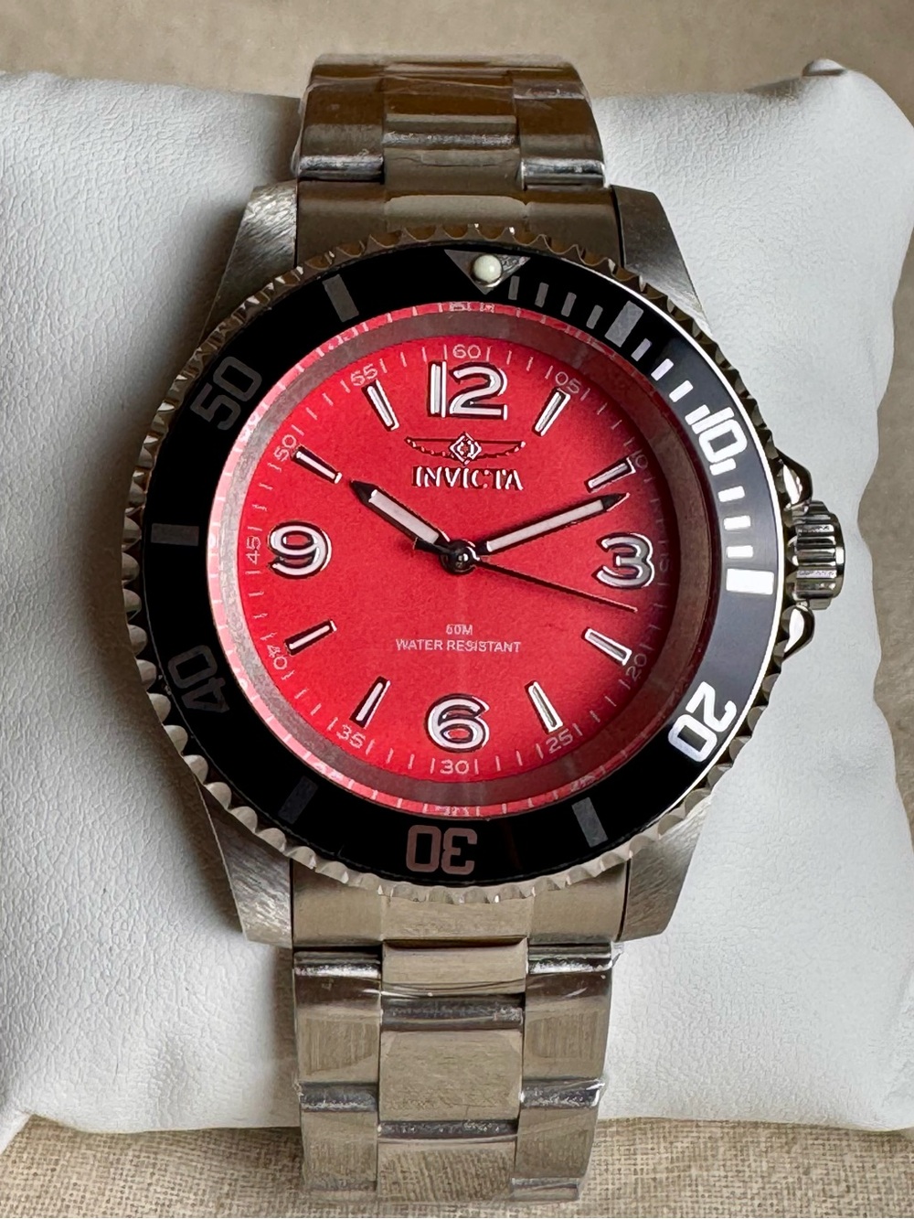 Invicta Red Dial Black Bezel 40mm Quartz Dive Watch 49350 NWT
